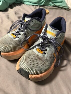 Hoka One One Navy & Peach Women's Running Sneakers
